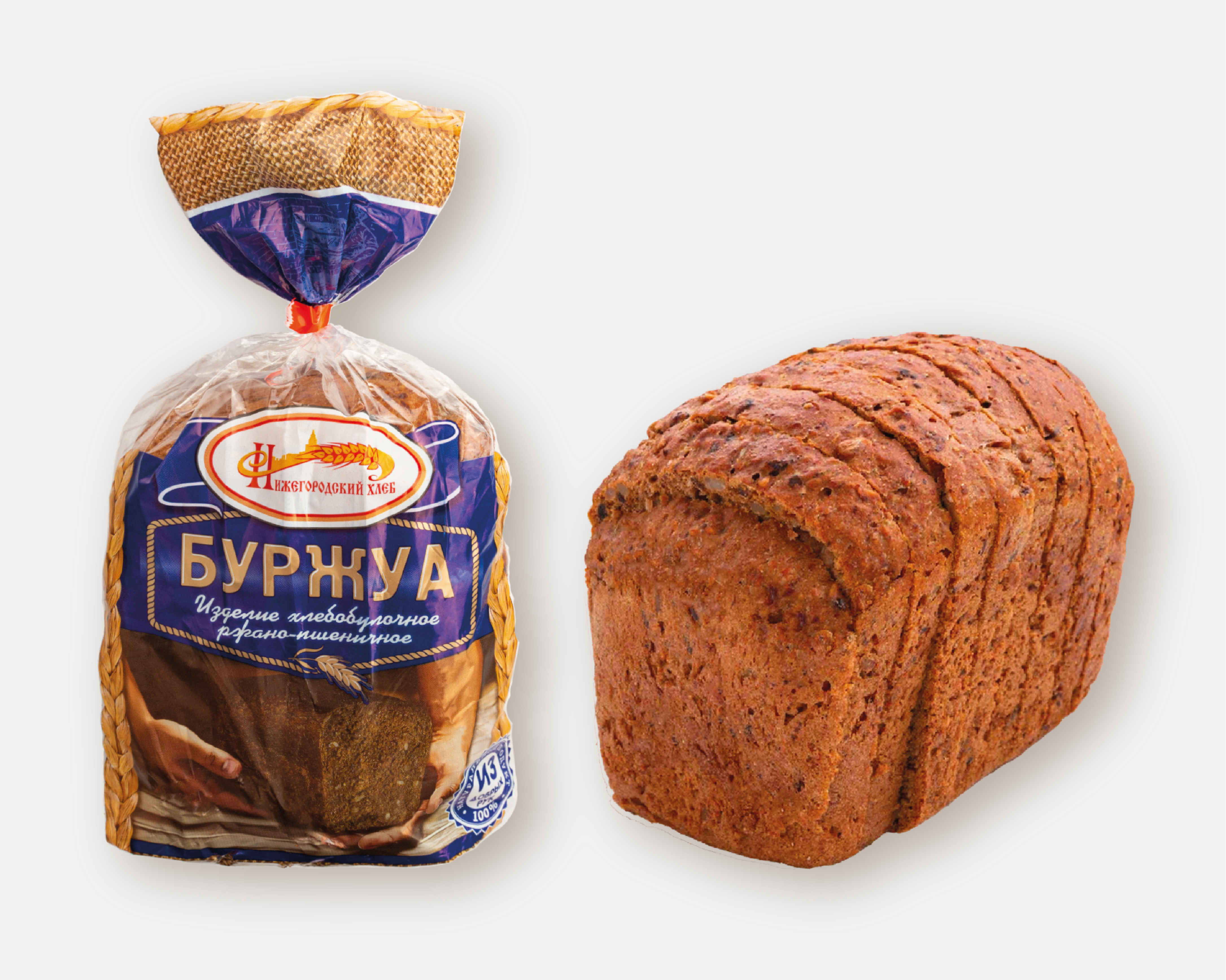 Хлеб «Буржуа» (нарезанный)
